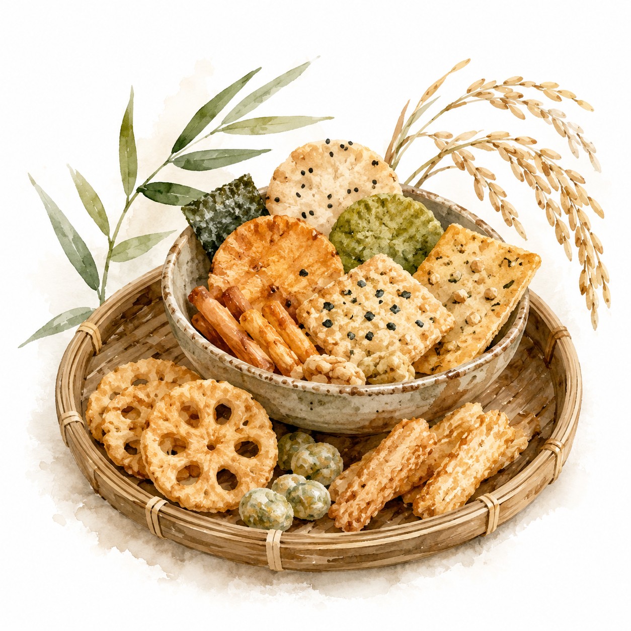 Krekry a snacky z ázijského sortimentu