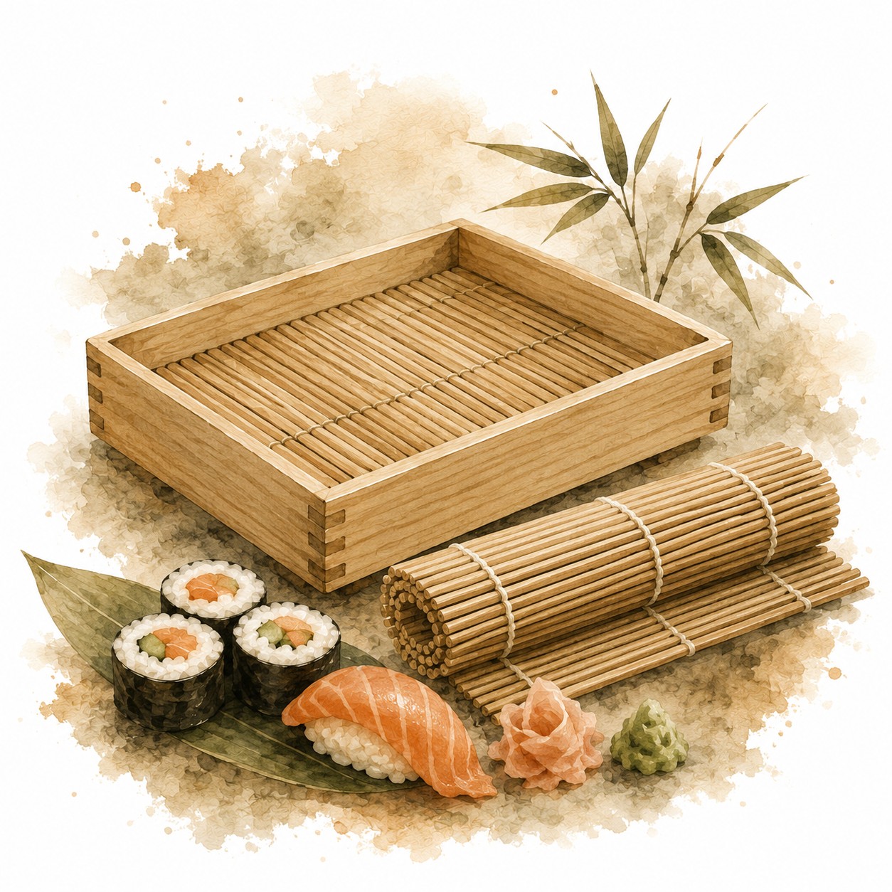 Sushi boxy a podložky